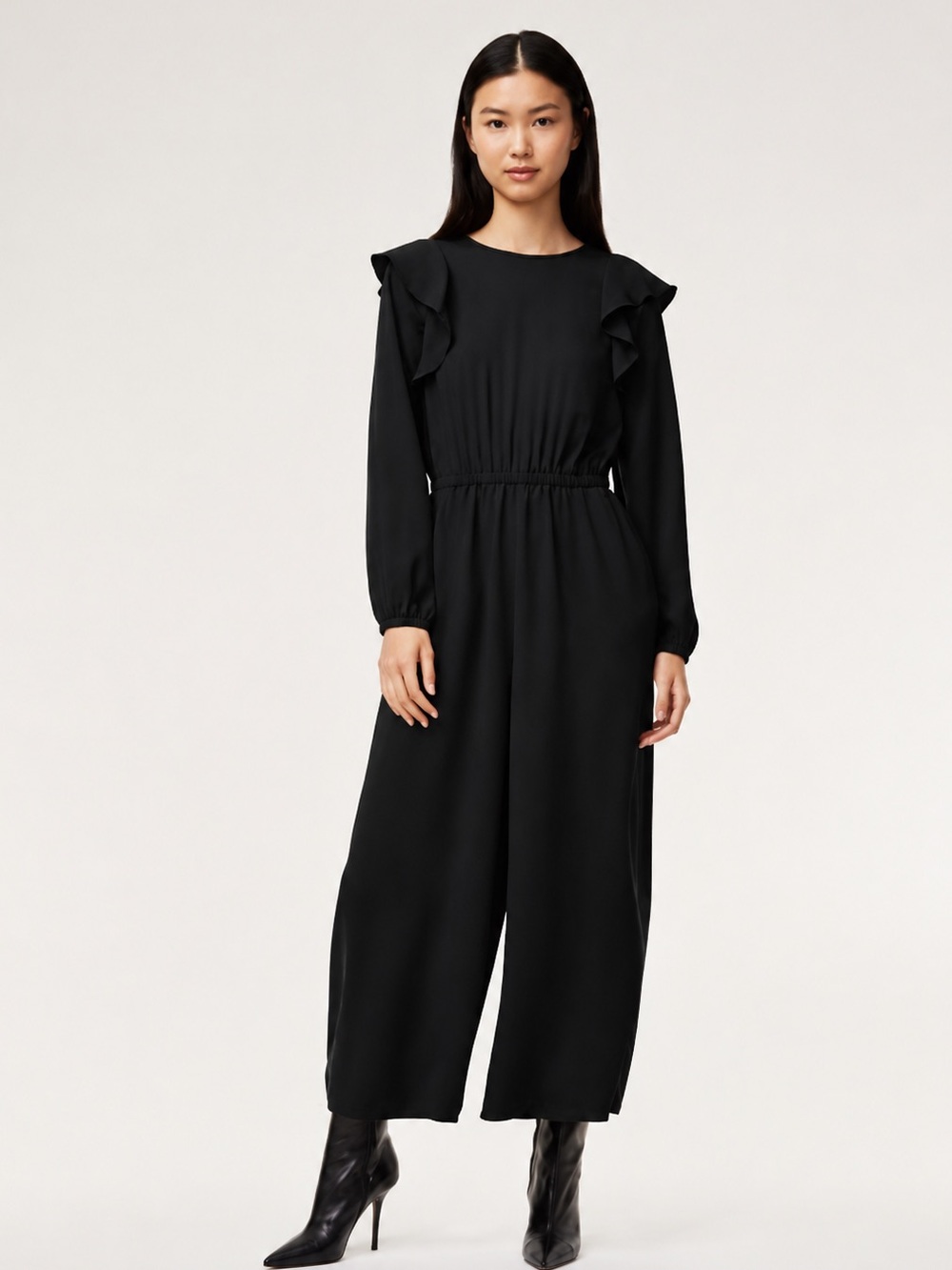 Aritzia Wilfred Long Sleeve Fleurette Jumpsuit